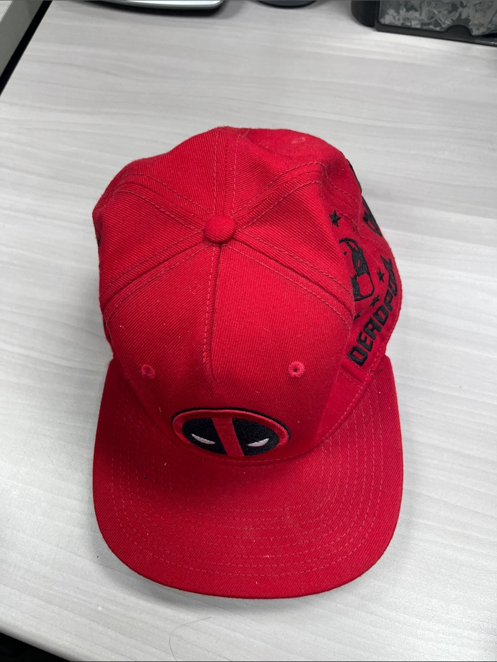 Marvel Deadpool Youth Snapback Hat with Black Logo Patch